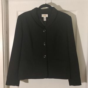 Talbot's Petite Button Down Black Blazer sz 8